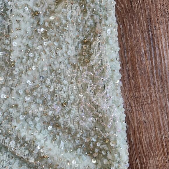 Retrofete X REVOLVE Mich Dress in Mint Aqua Green Size XL Beaded Sequins NWT - Picture 12 of 12